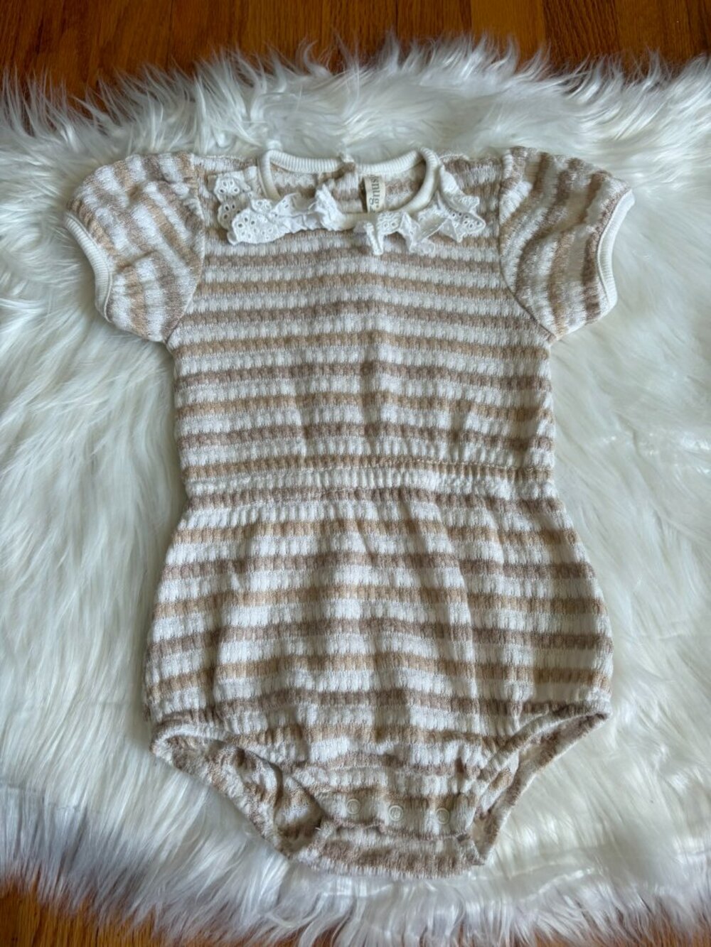 Snug Striped Ruffle Bubble Outfit Baby Girls 24 Months